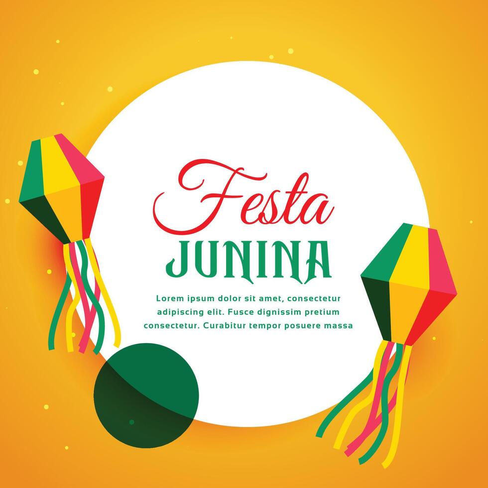 Brésil Festival de festa Junina affiche conception vecteur