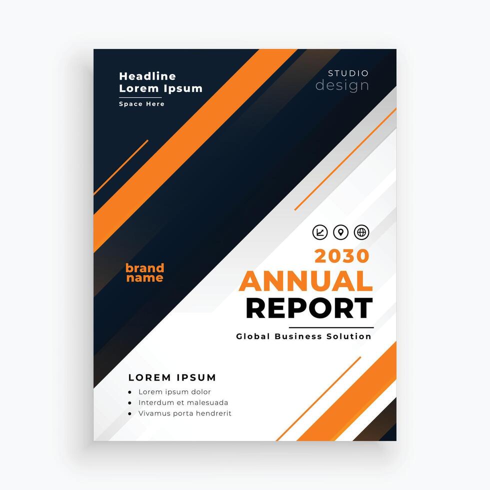 entreprise annuel rapport disposition pour bulletin ou catalogue impression vecteur