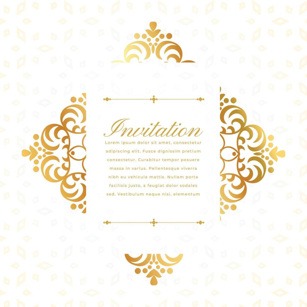 arabe style d'or floral Contexte pour création salutation carte vecteur