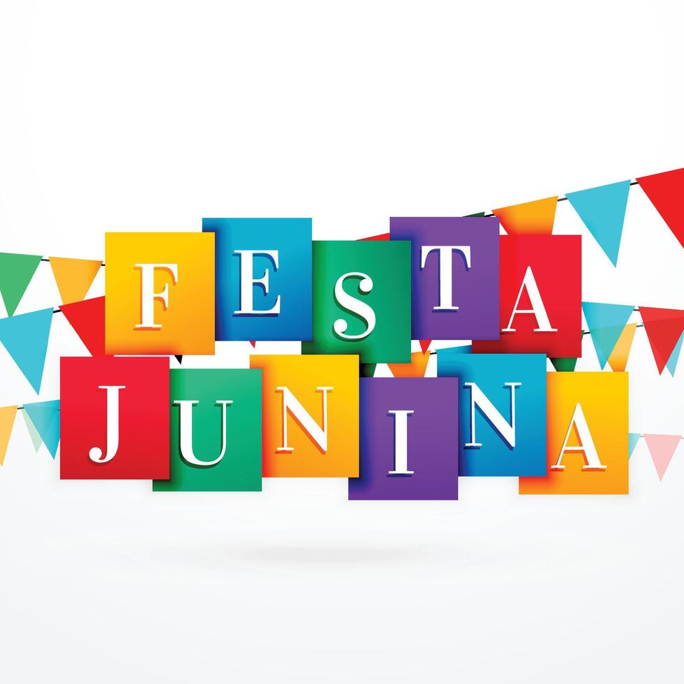 festa Junina vacances Contexte avec coloré guirlandes vecteur