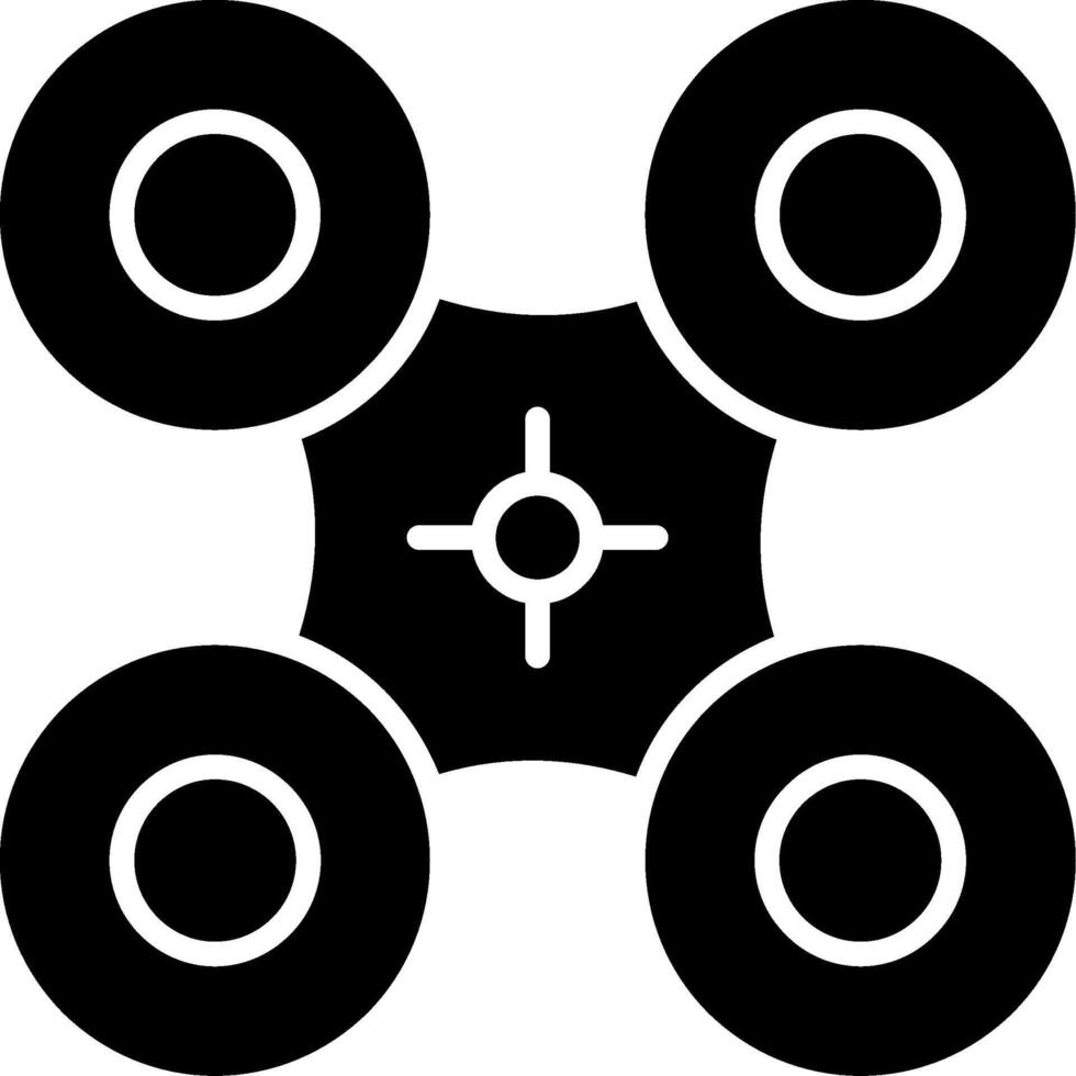 icône de glyphe de drone vecteur