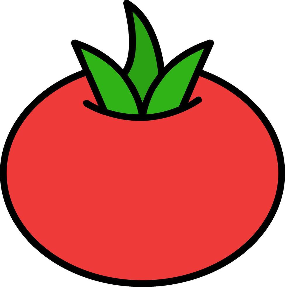 tomate ligne rempli icône vecteur