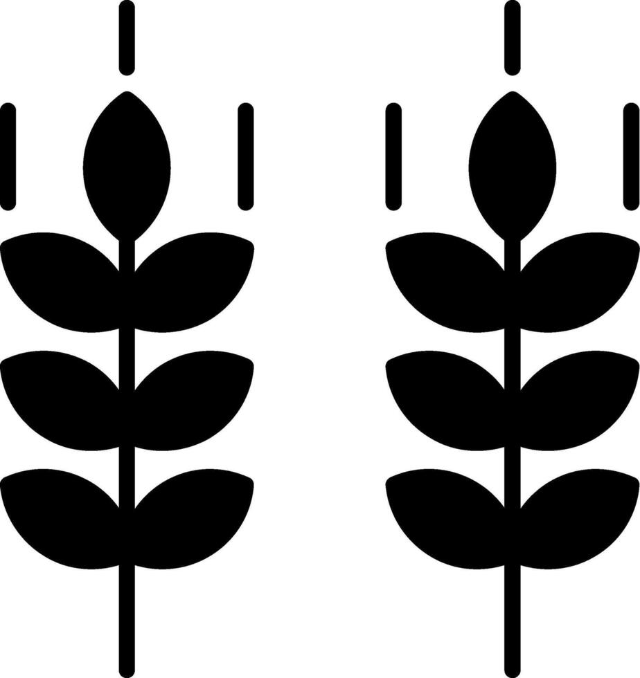 icône de glyphe de blé vecteur