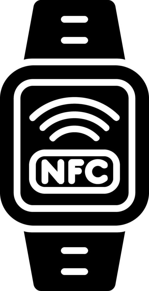 icône de glyphe nfc vecteur