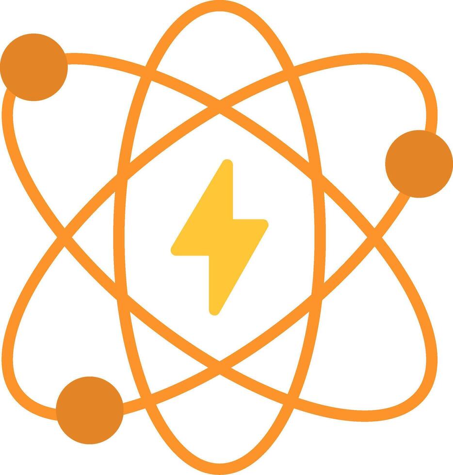 icône plate de l'énergie atomique vecteur