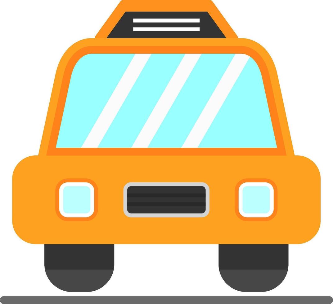 icône plate de taxi vecteur