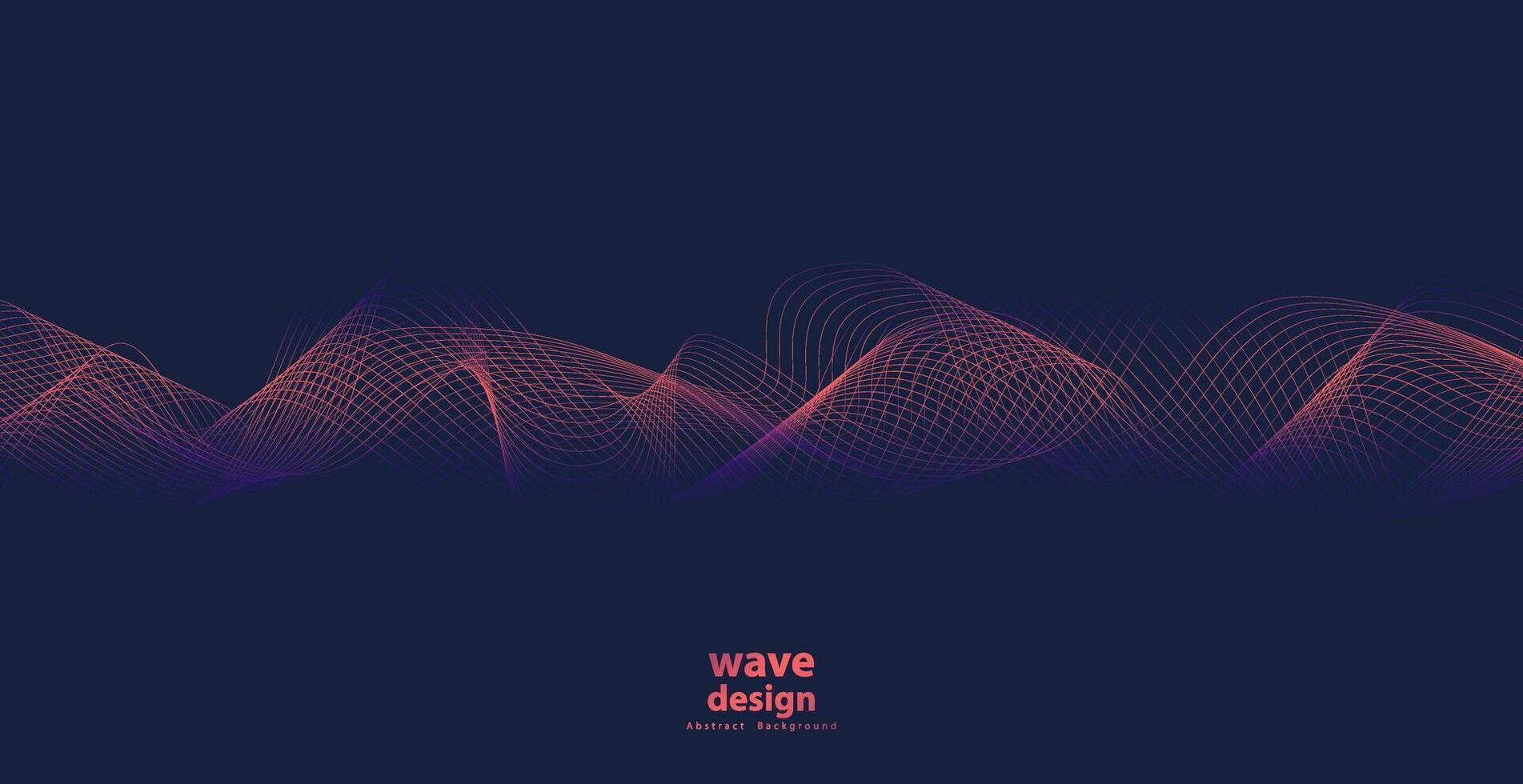 arrière-plans de technologie abstraite par fond de lignes de vague. courbe modèle moderne vecteur