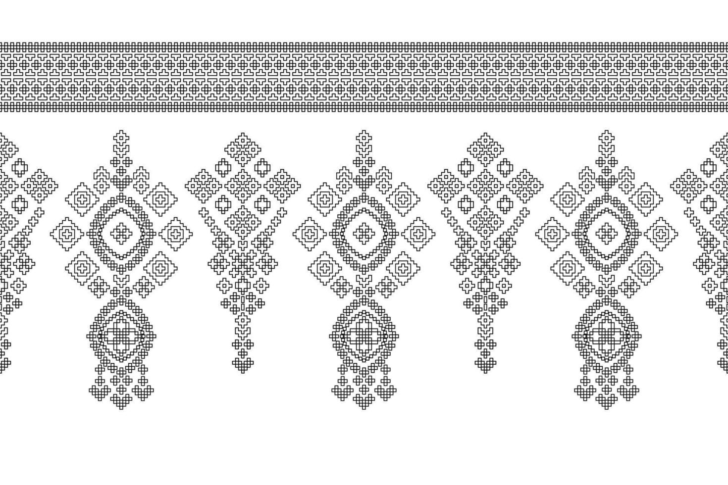 traditionnel ethnique motifs ikat géométrique en tissu modèle traverser point.ikat broderie ethnique coloration peindre pixel blanc Contexte. résumé,illustration. texture, décoration, papier peint. vecteur