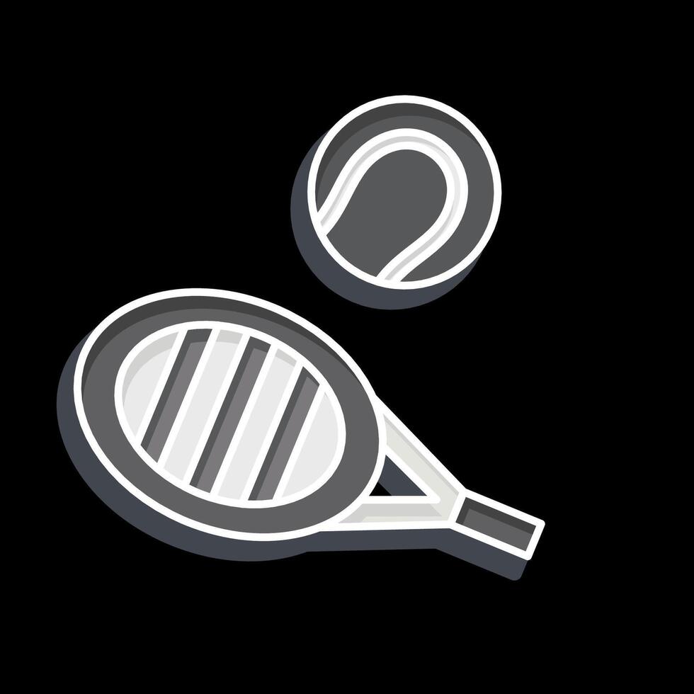 icône tennis. en relation à tennis des sports symbole. brillant style. Facile conception illustration vecteur