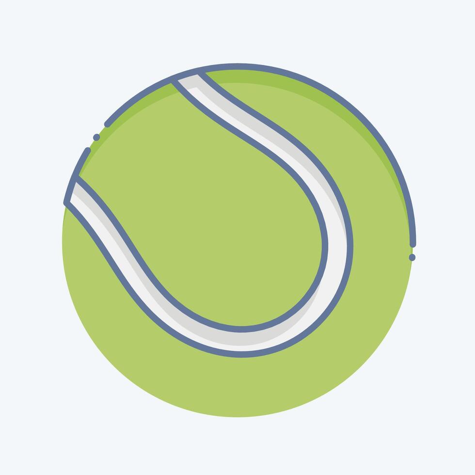 icône tennis balle. en relation à tennis des sports symbole. griffonnage style. Facile conception illustration vecteur