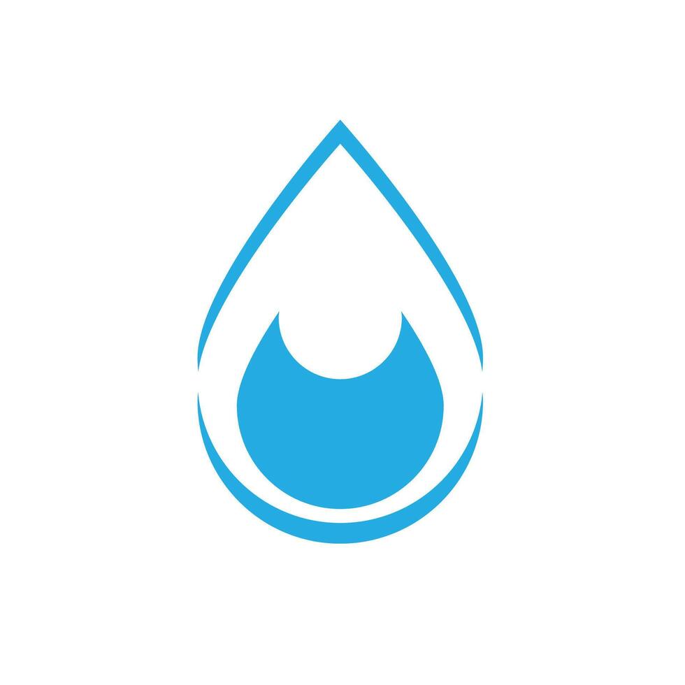 l'eau laissez tomber illustration logo conception vecteur