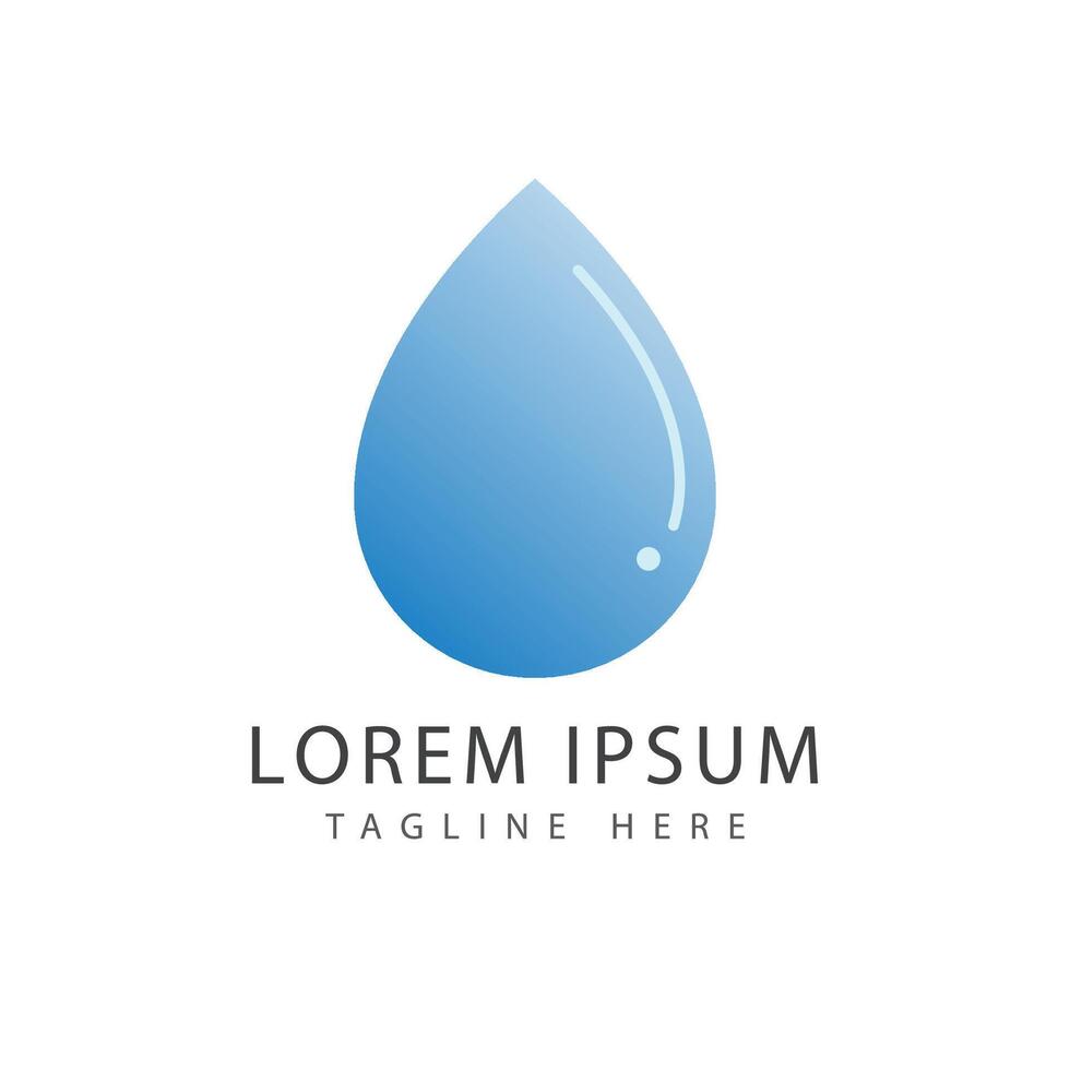 l'eau laissez tomber illustration logo conception vecteur