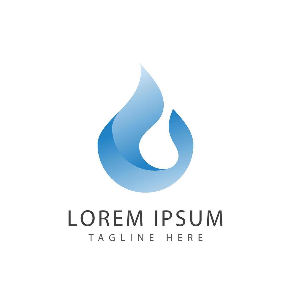 l'eau laissez tomber illustration logo conception vecteur