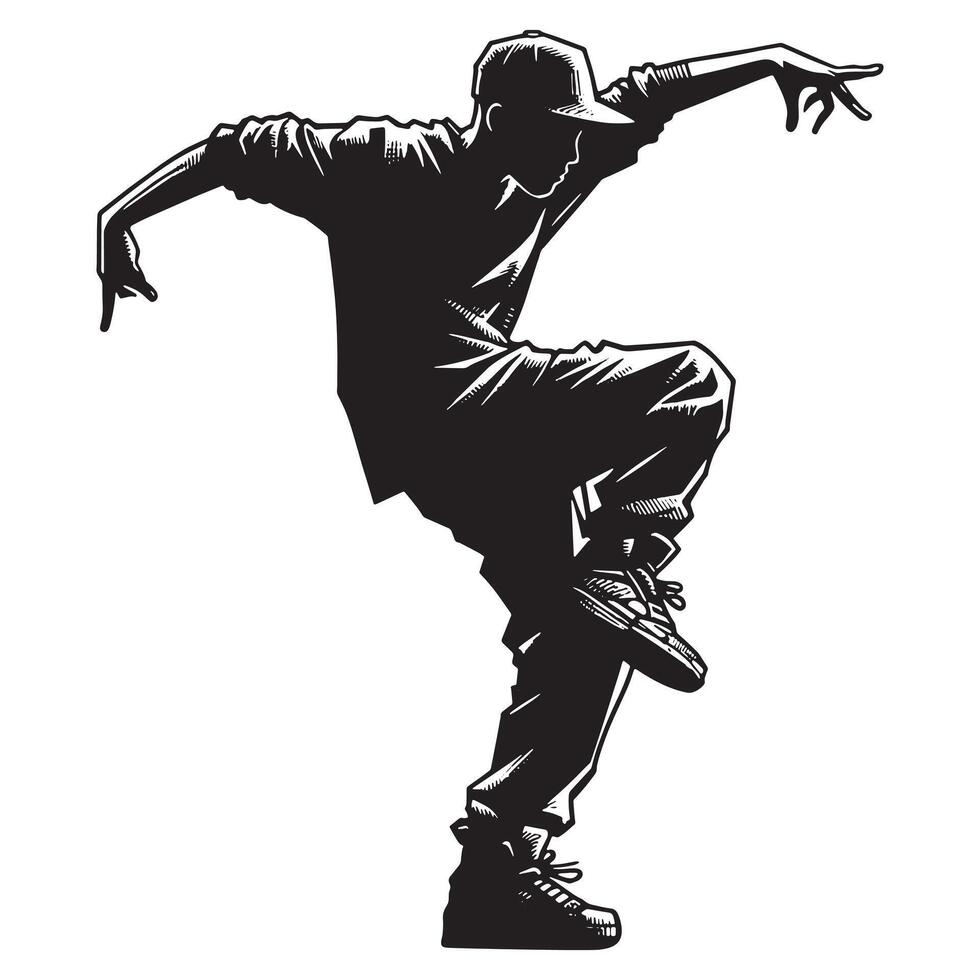 éclater Danse silhouette illustration vecteur