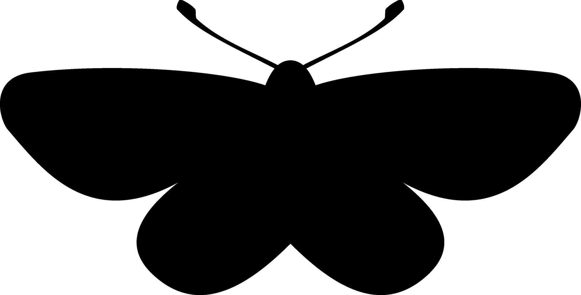 illustration silhouette de papillon de nuit papillon vecteur