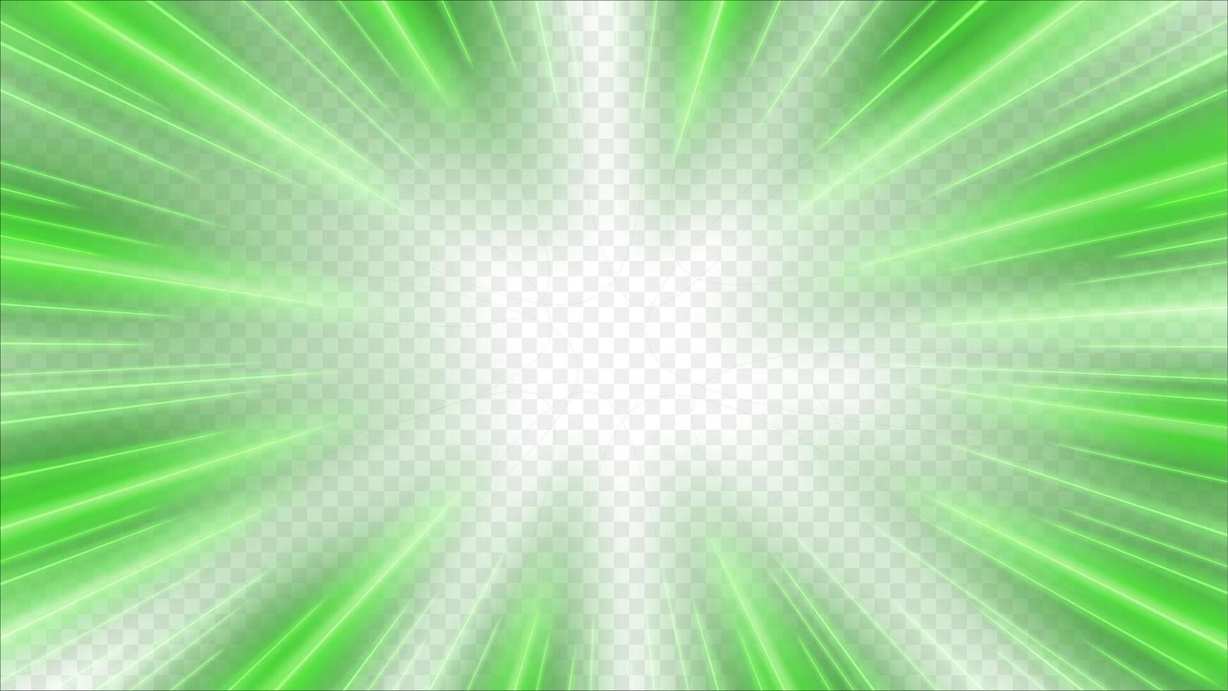 vert des rayons Zoom dans mouvement effet, lumière Couleur les sentiers vecteur