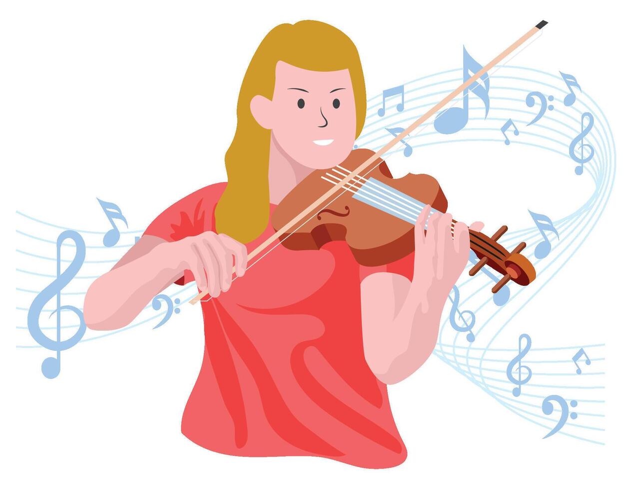 fille en jouant guitare - musical Roche bande illustration vecteur