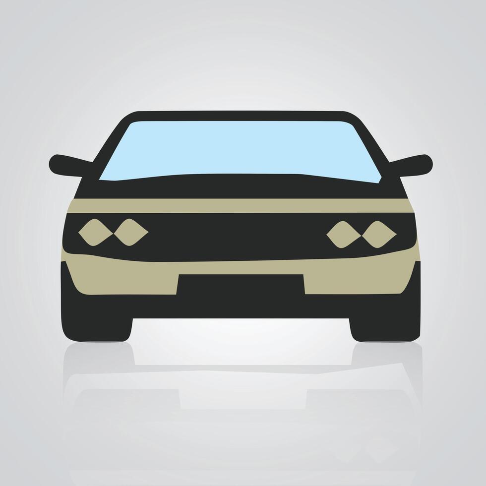 voiture Icônes, ancien voitures, unique Icônes, et une voiture logo avec une argent arrière-plan, illustration vecteur