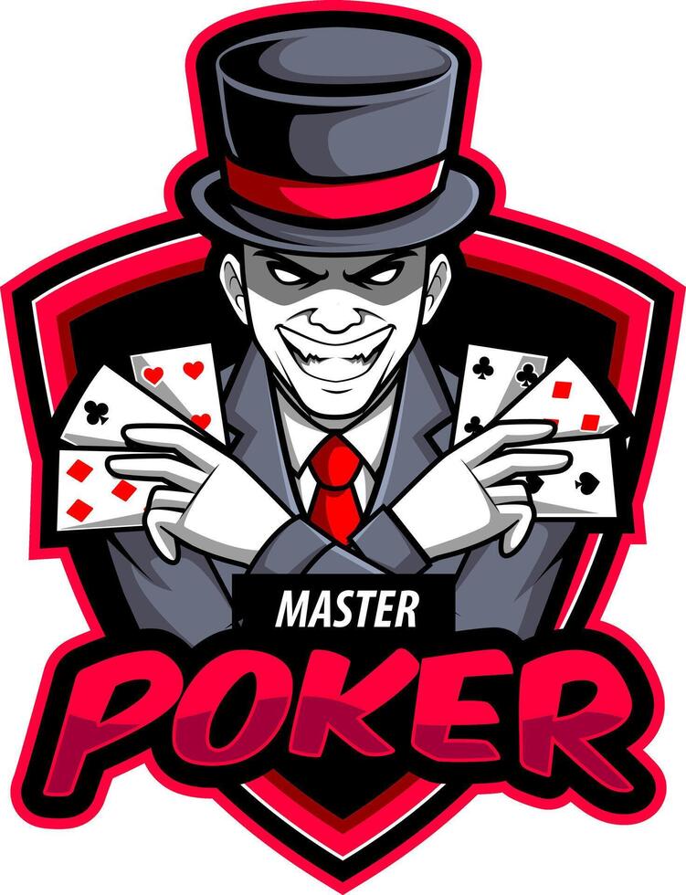Maître poker mascotte illustration vecteur