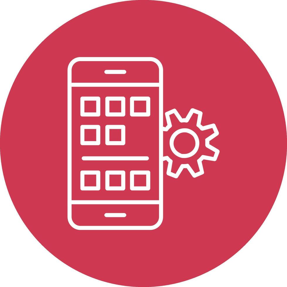 application développement ligne multi cercle icône vecteur