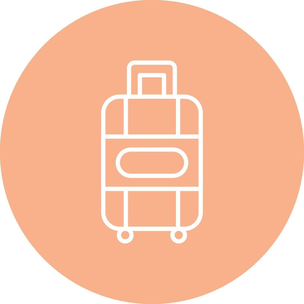 valise ligne multi cercle icône vecteur