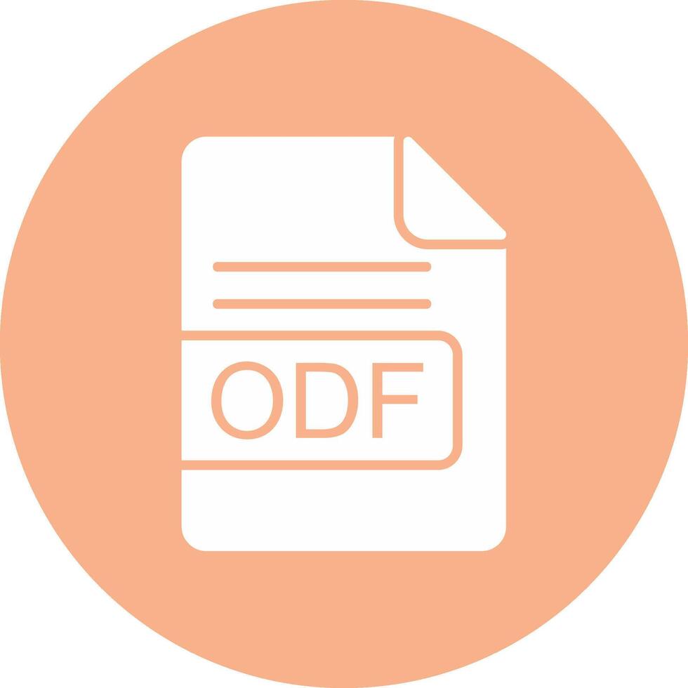 odf fichier format glyphe multi cercle icône vecteur