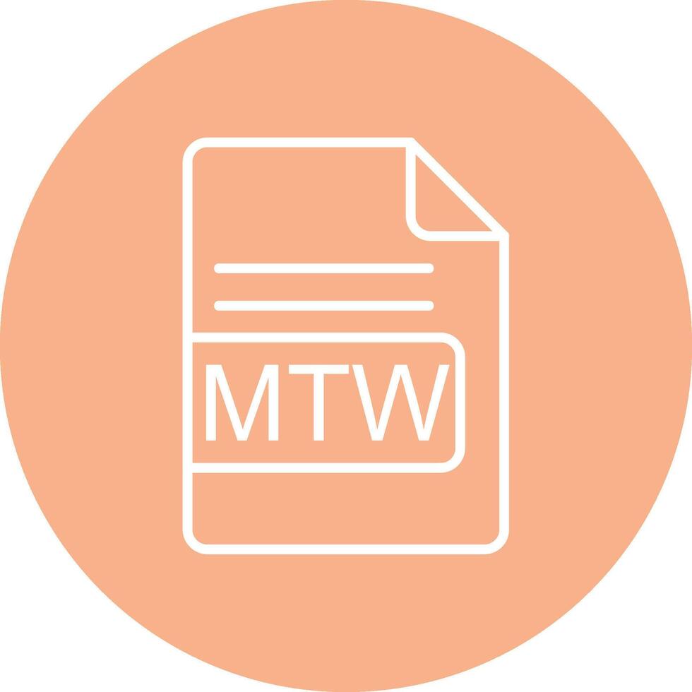 mtw fichier format ligne multi cercle icône vecteur