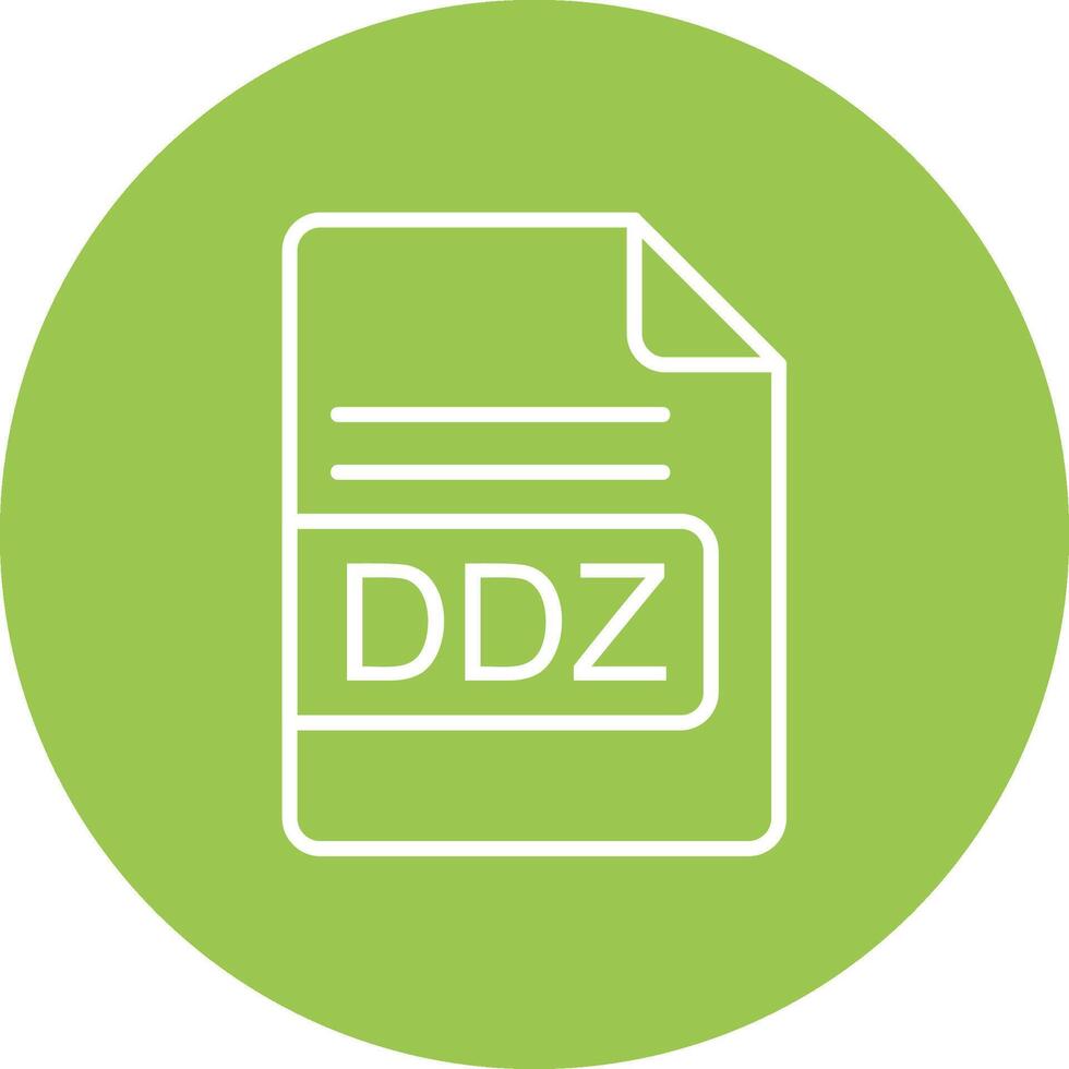 ddz fichier format ligne multi cercle icône vecteur