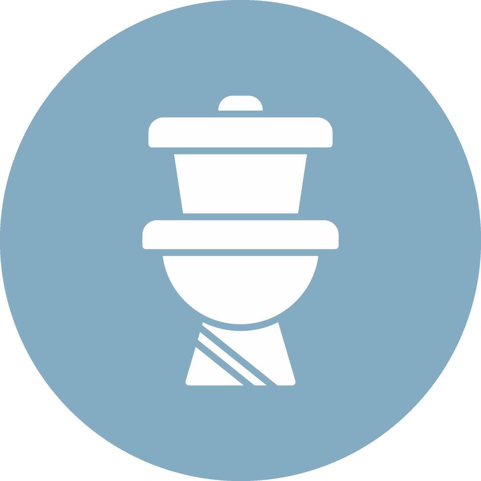 toilettes glyphe multi cercle icône vecteur
