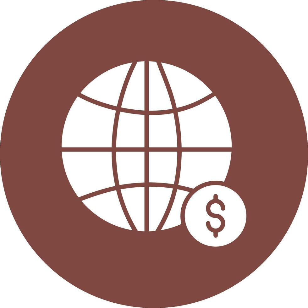 global économie glyphe multi cercle icône vecteur
