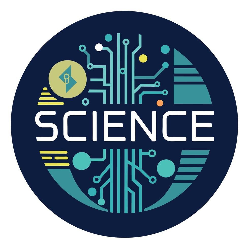 science et La technologie logo illustration vecteur