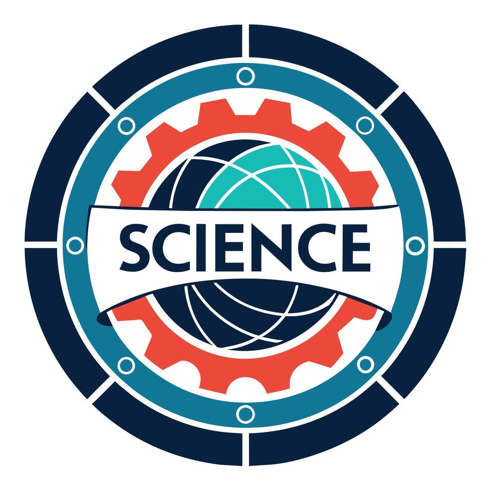 science et La technologie logo illustration vecteur