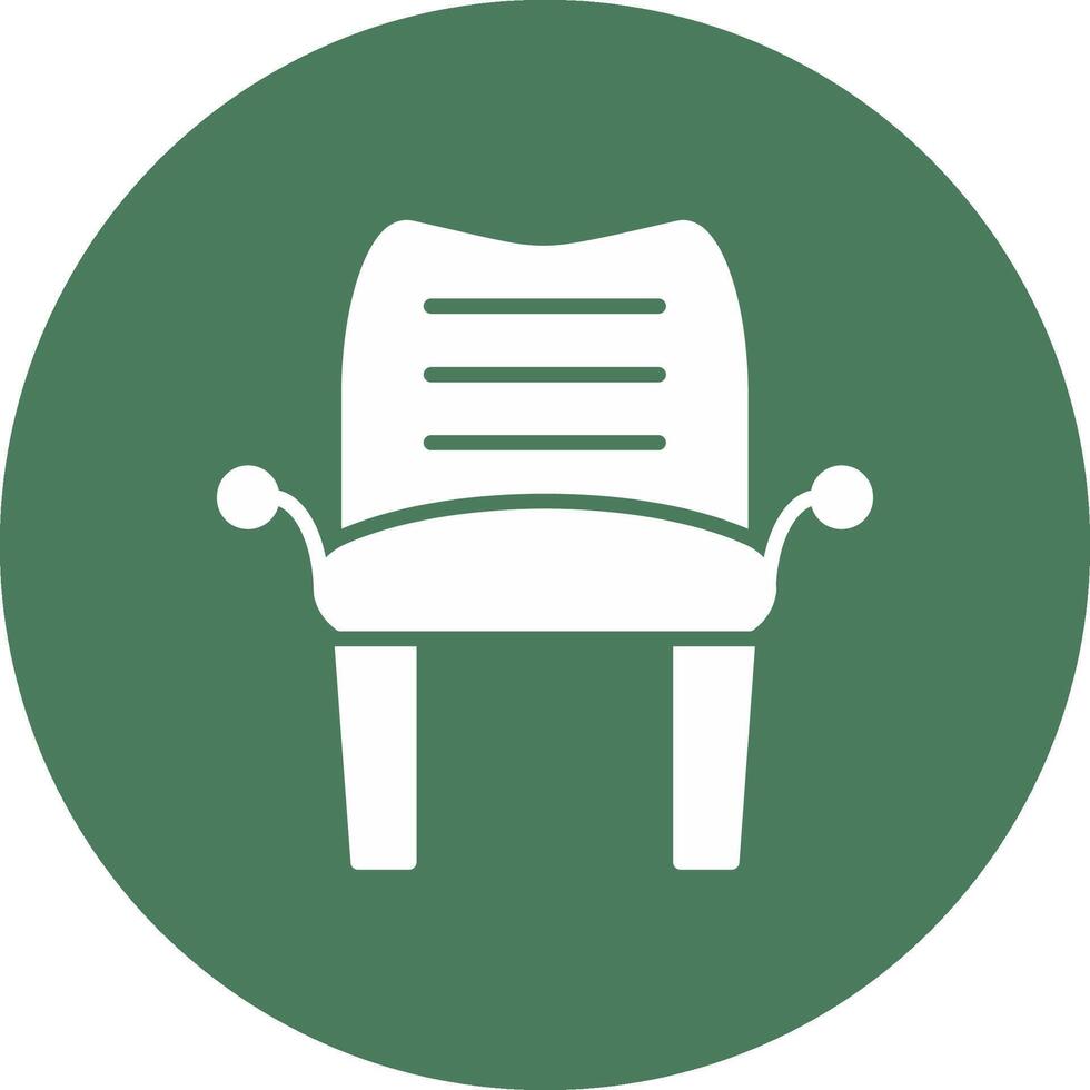 fauteuil glyphe multi cercle icône vecteur