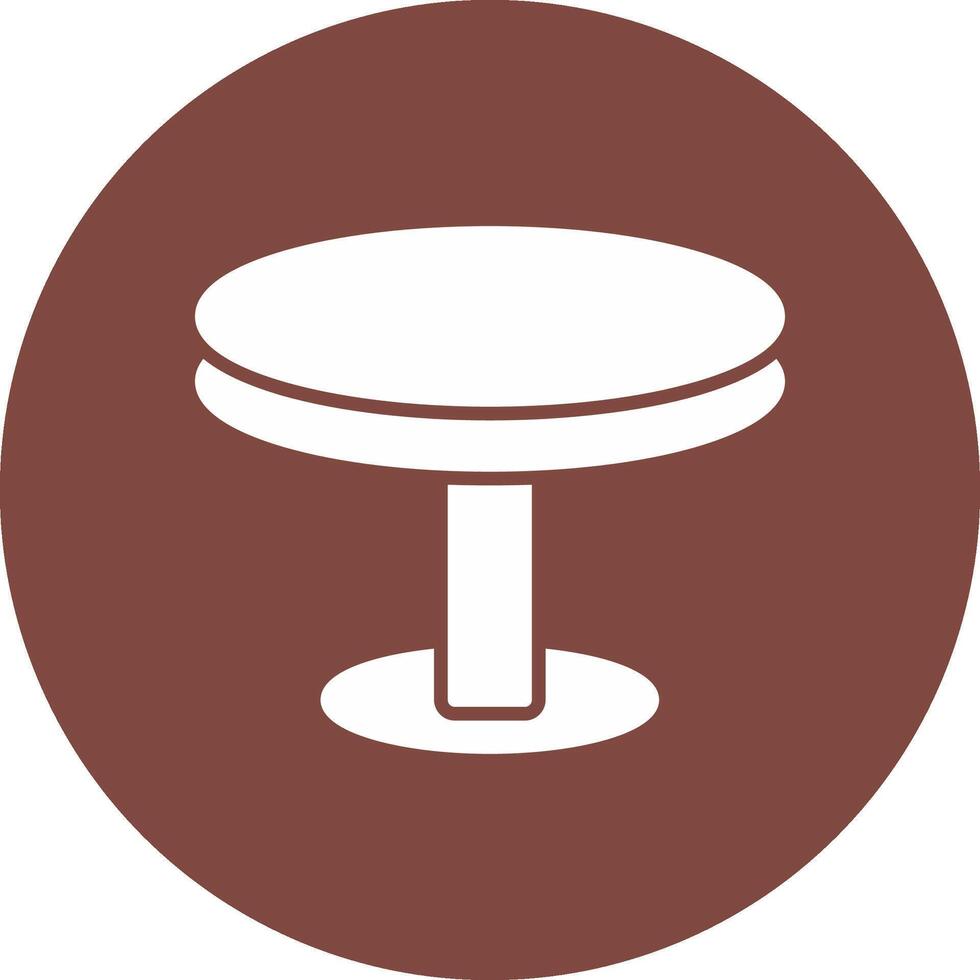 rond table glyphe multi cercle icône vecteur