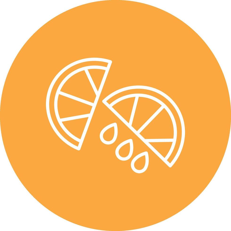 citron tranche ligne multi cercle icône vecteur