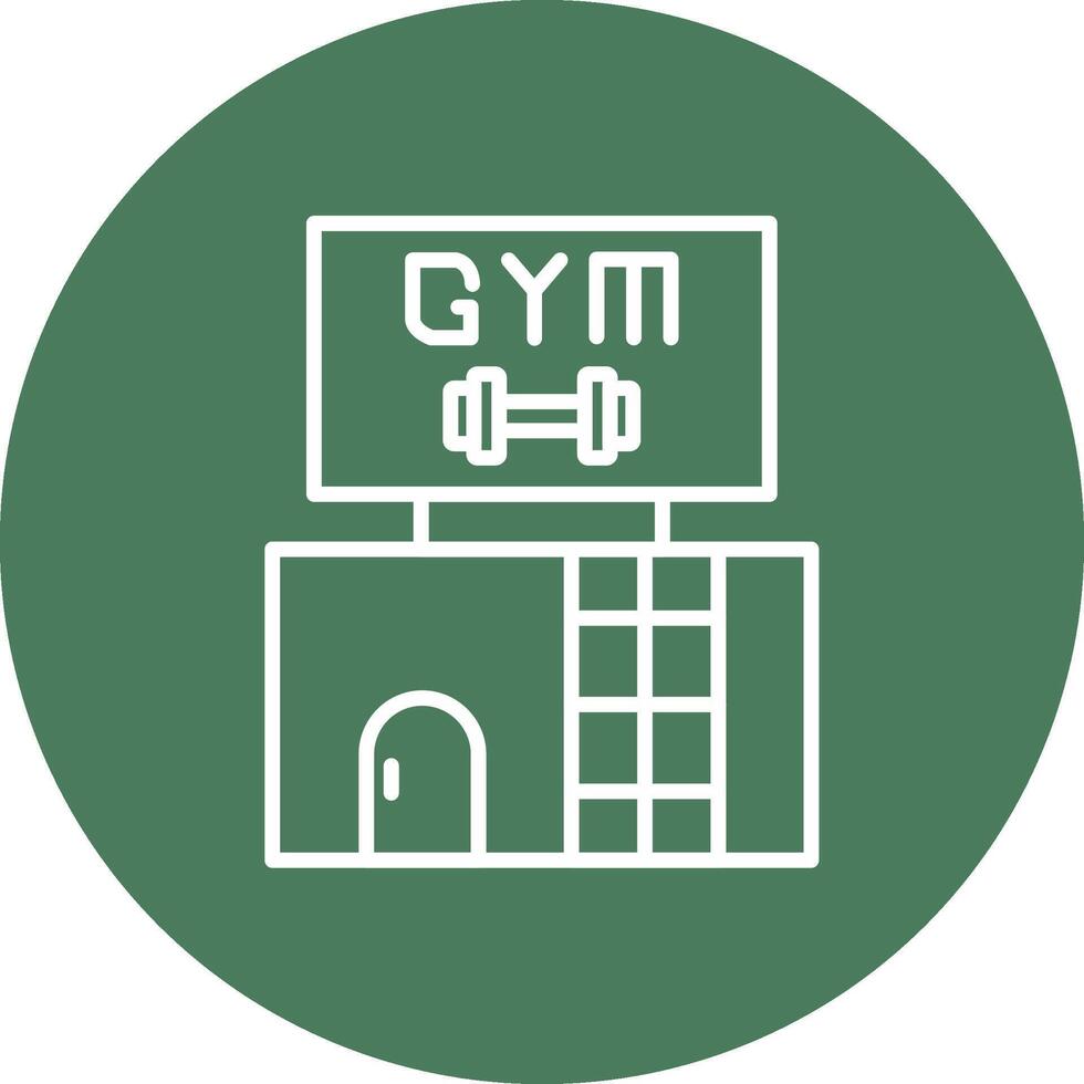 Gym ligne multi cercle icône vecteur