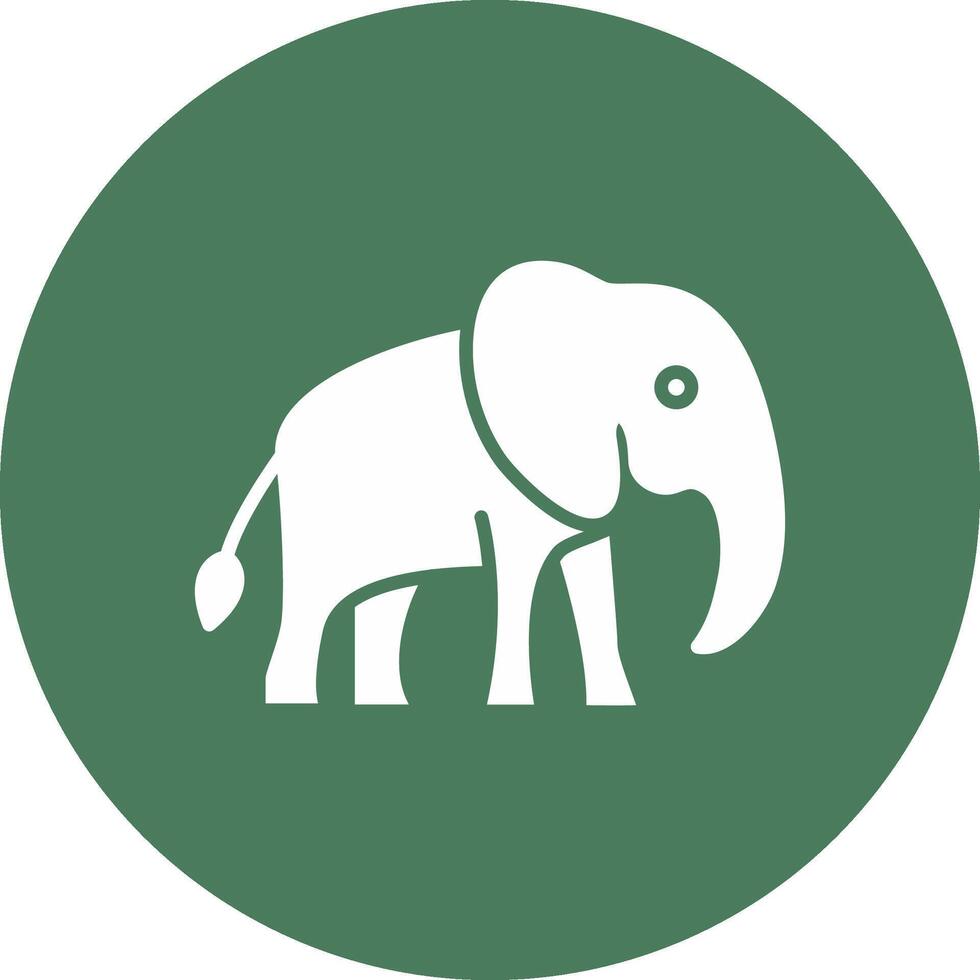 l'éléphant glyphe multi cercle icône vecteur
