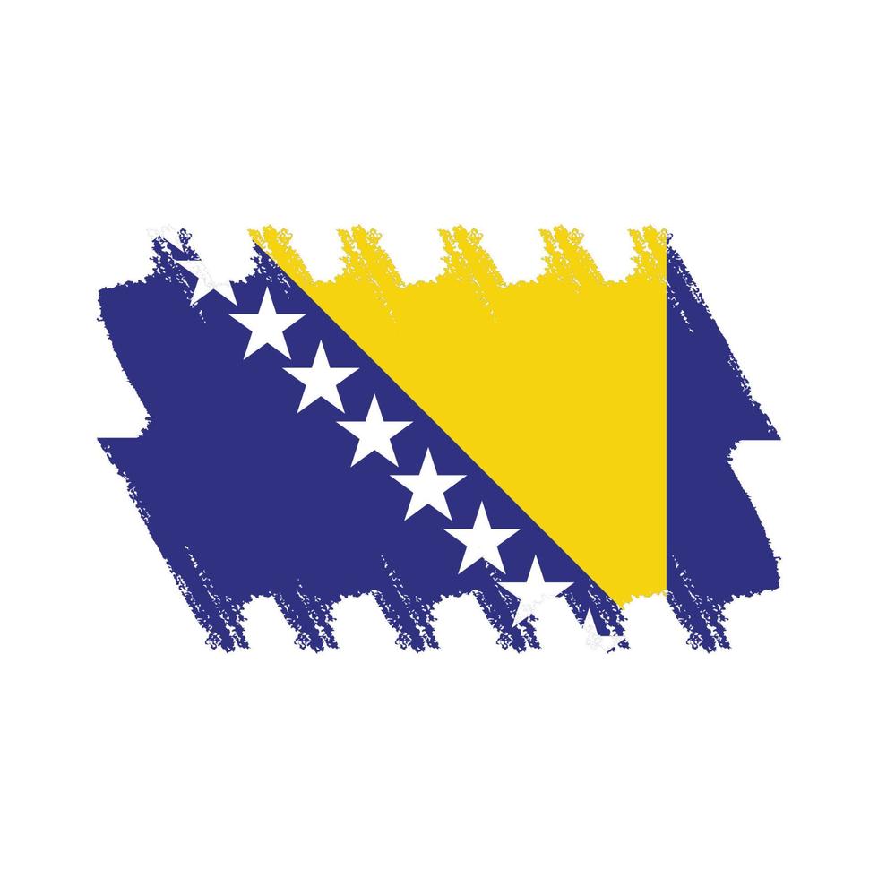 vecteur de drapeau de la bosnie avec style pinceau aquarelle