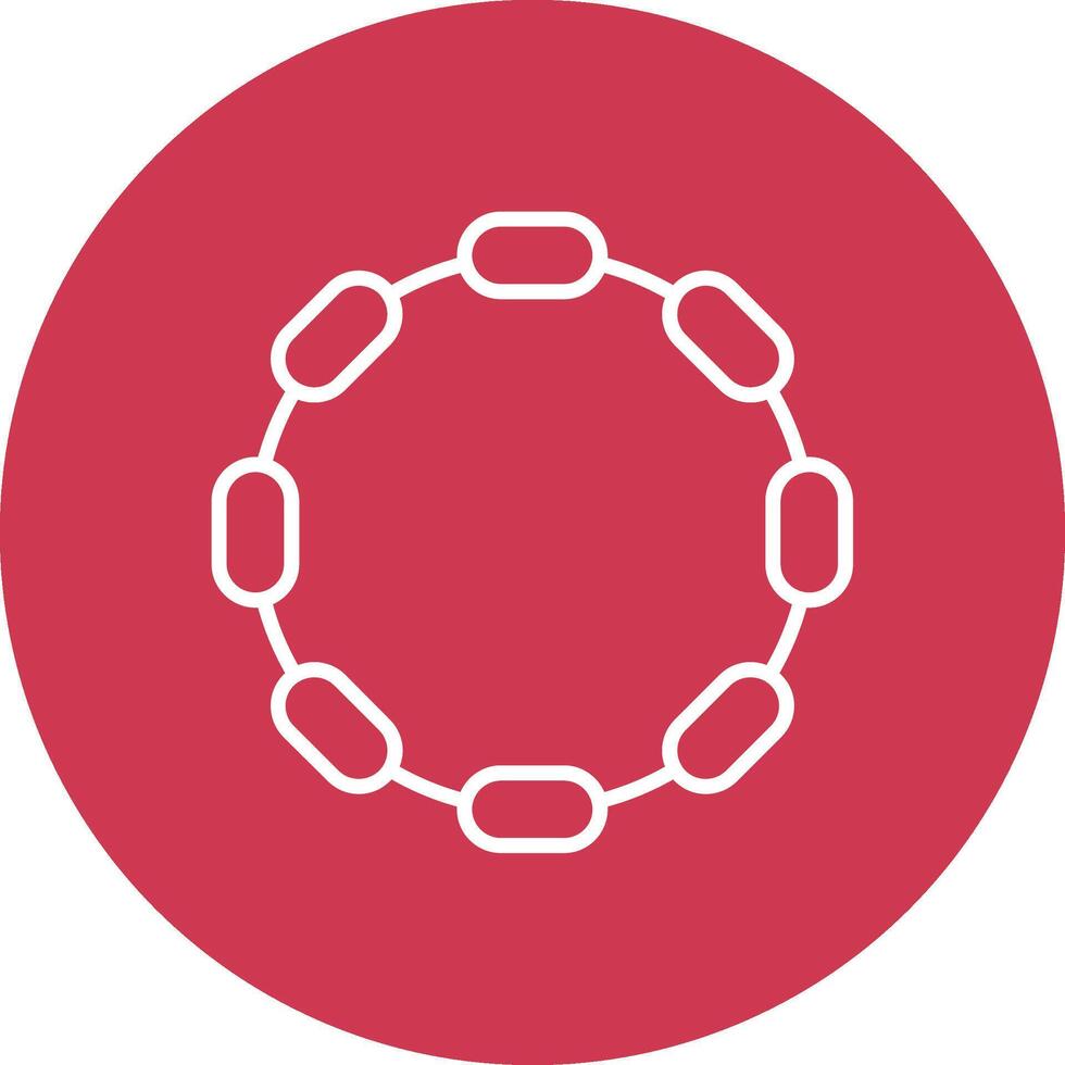 chaîne ligne multi cercle icône vecteur