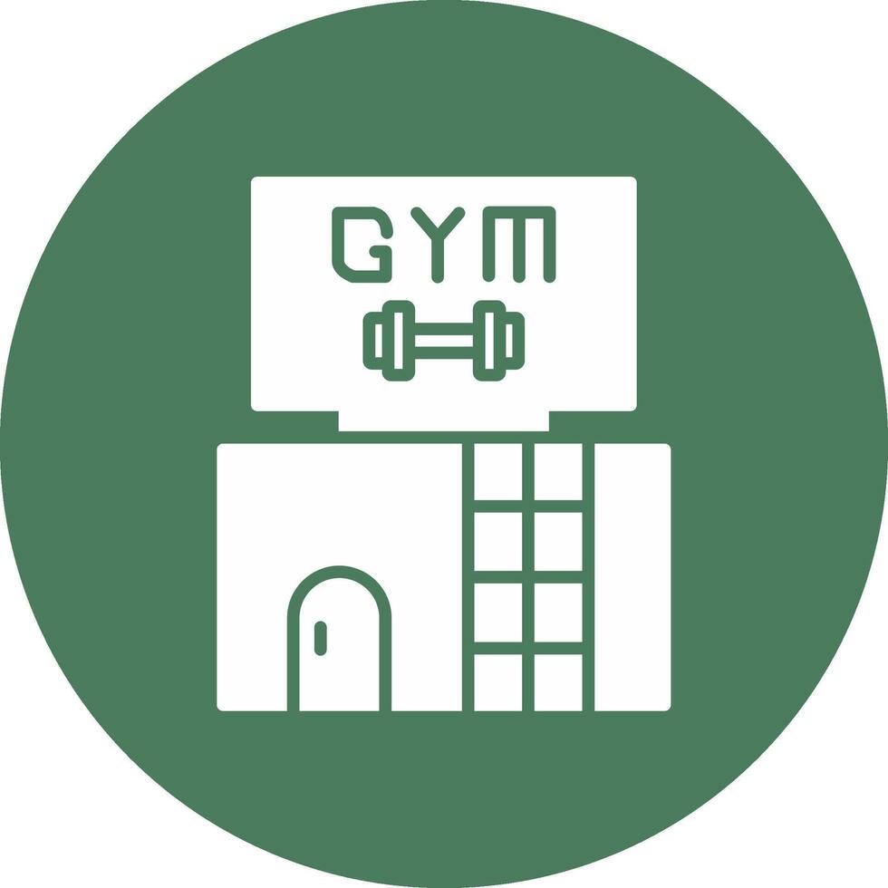 Gym glyphe multi cercle icône vecteur