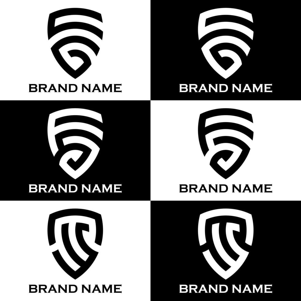 un ensemble de logos monogrammes créatifs pour vos industries créatives vecteur