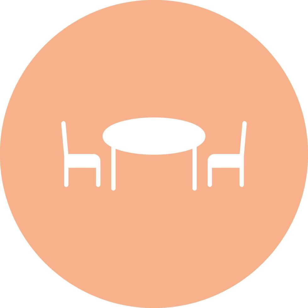 cuisine table glyphe multi cercle icône vecteur
