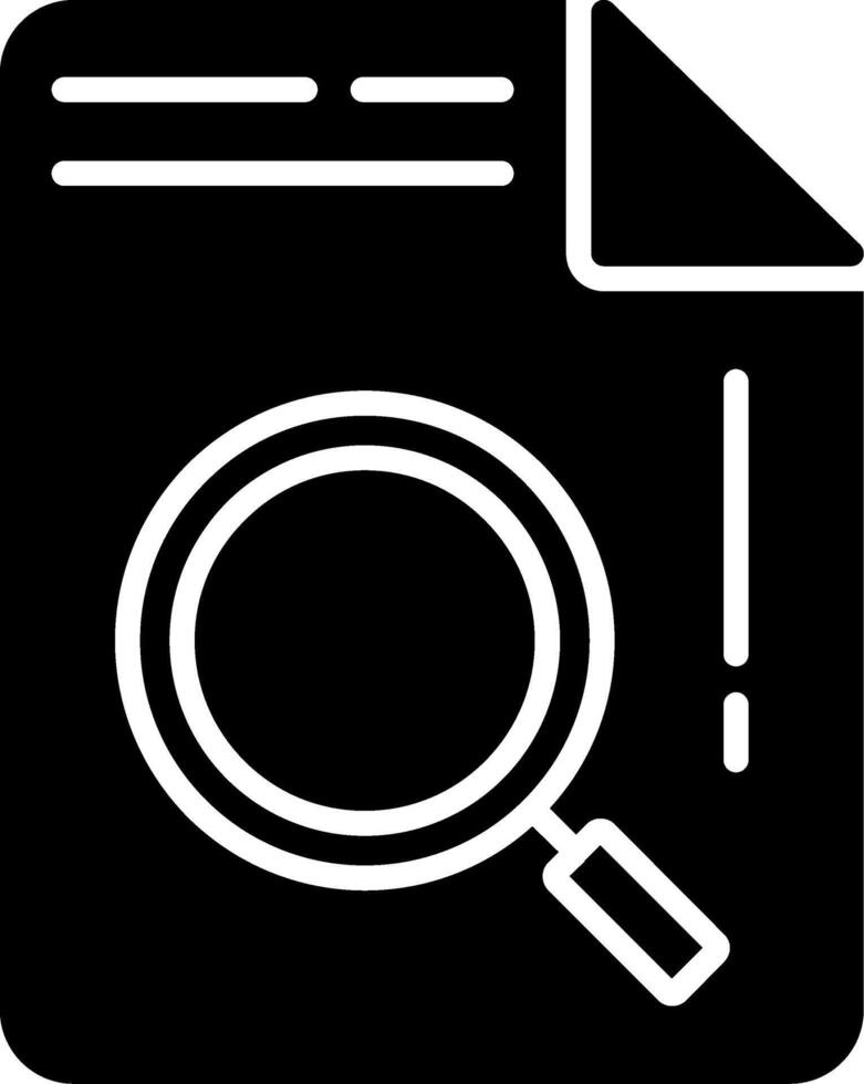 icône de glyphe de document vecteur