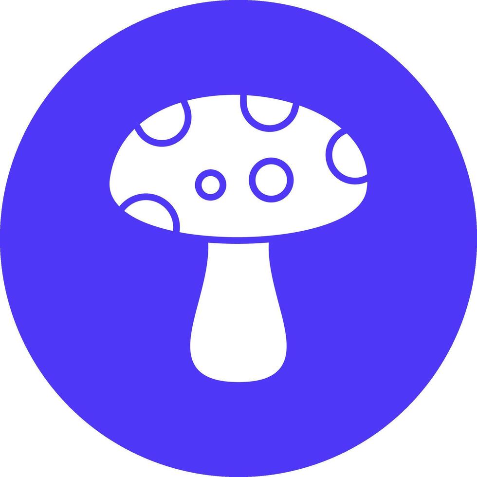 champignon glyphe multi cercle icône vecteur