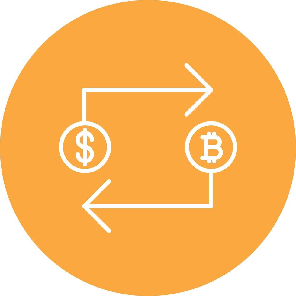 bitcoin échange ligne multi cercle icône vecteur