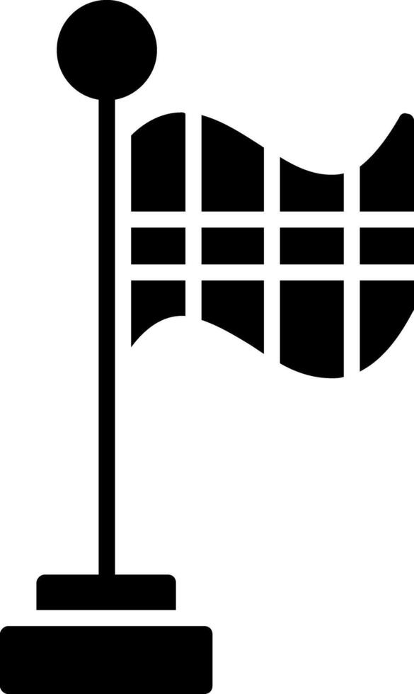 courses drapeau glyphe icône conception vecteur