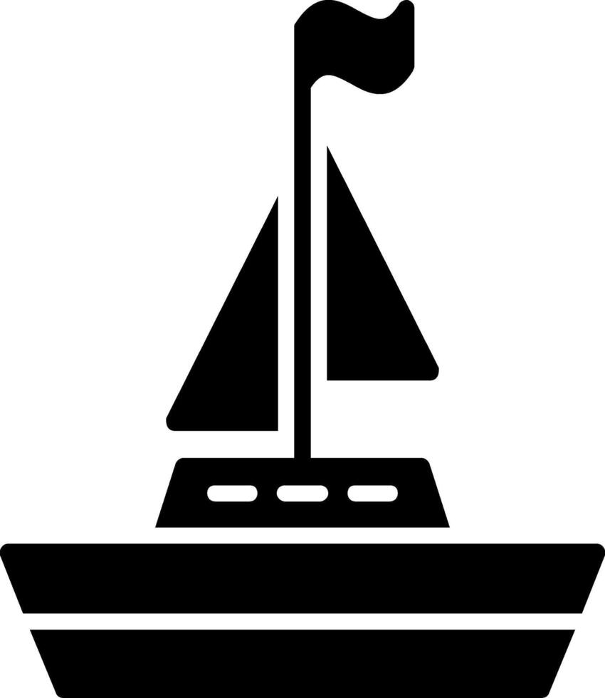bateau glyphe icône conception vecteur
