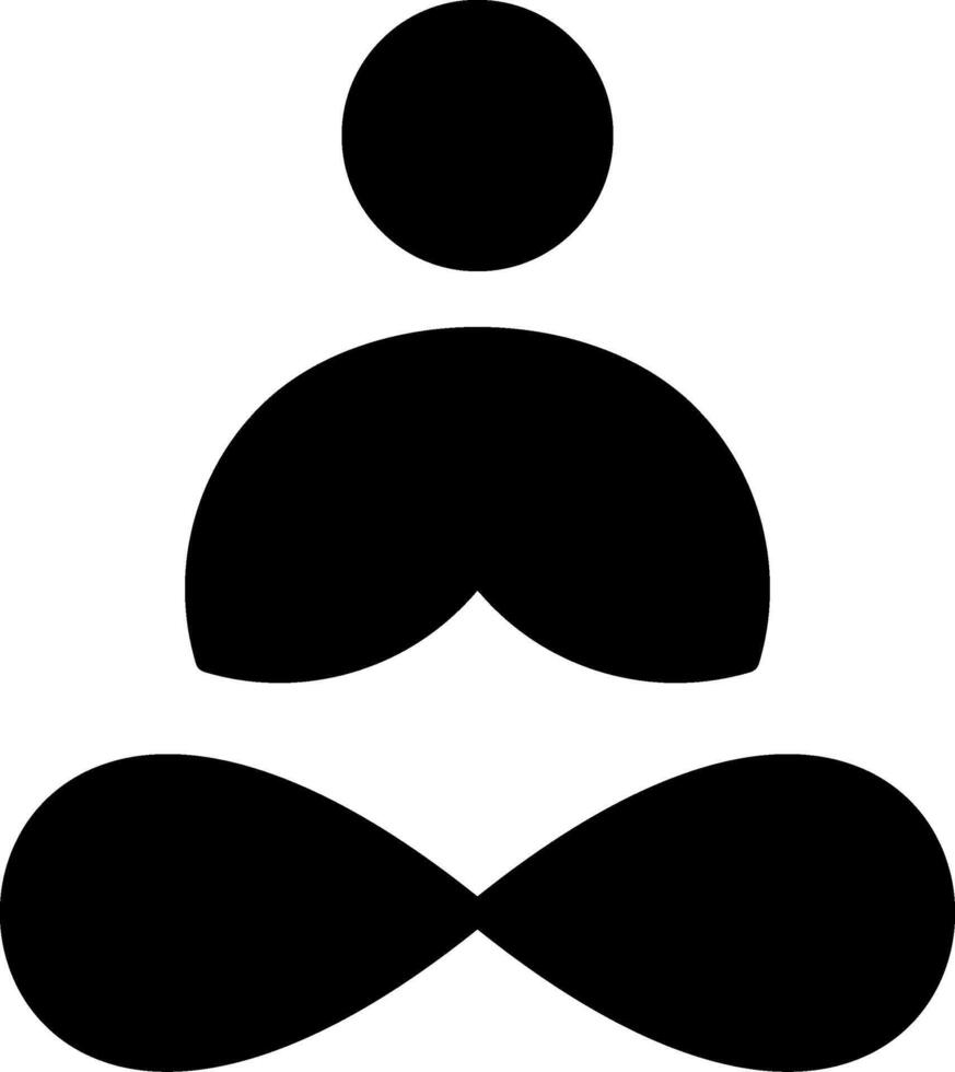 yoga glyphe icône conception vecteur