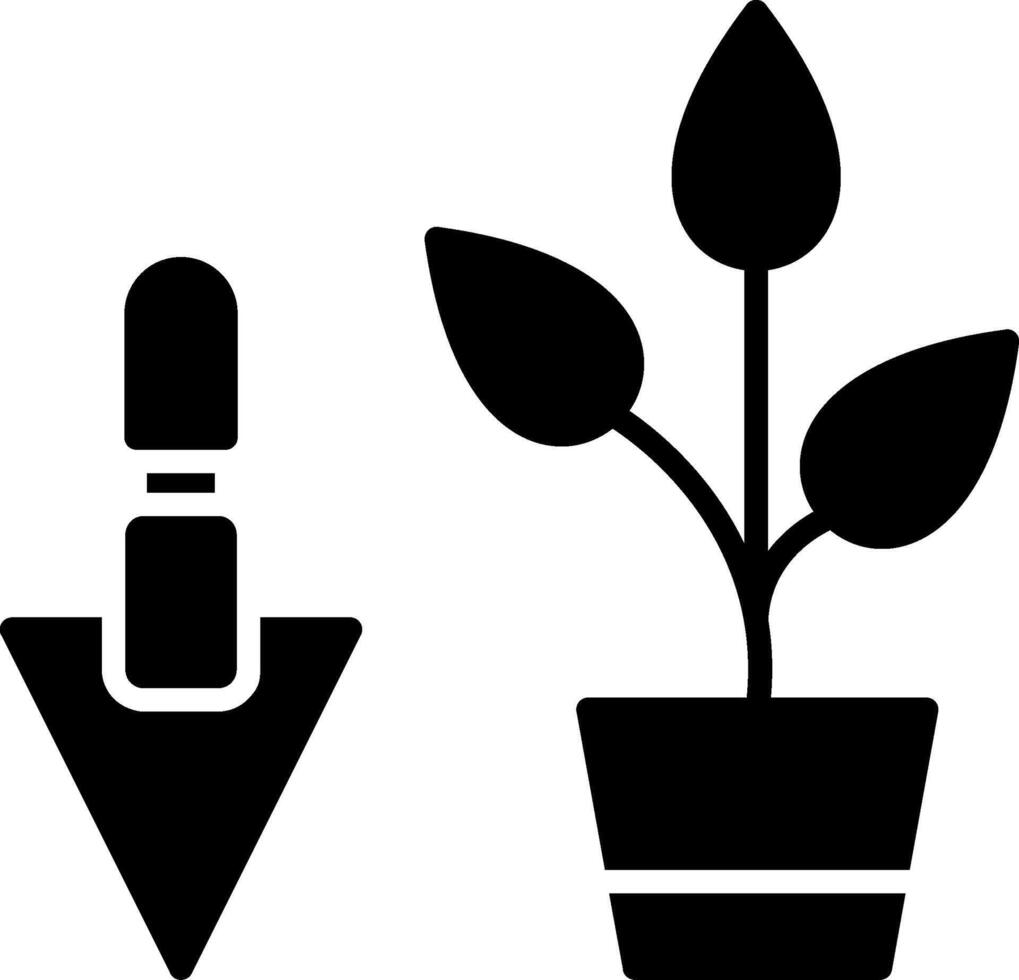 jardinage glyphe icône conception vecteur