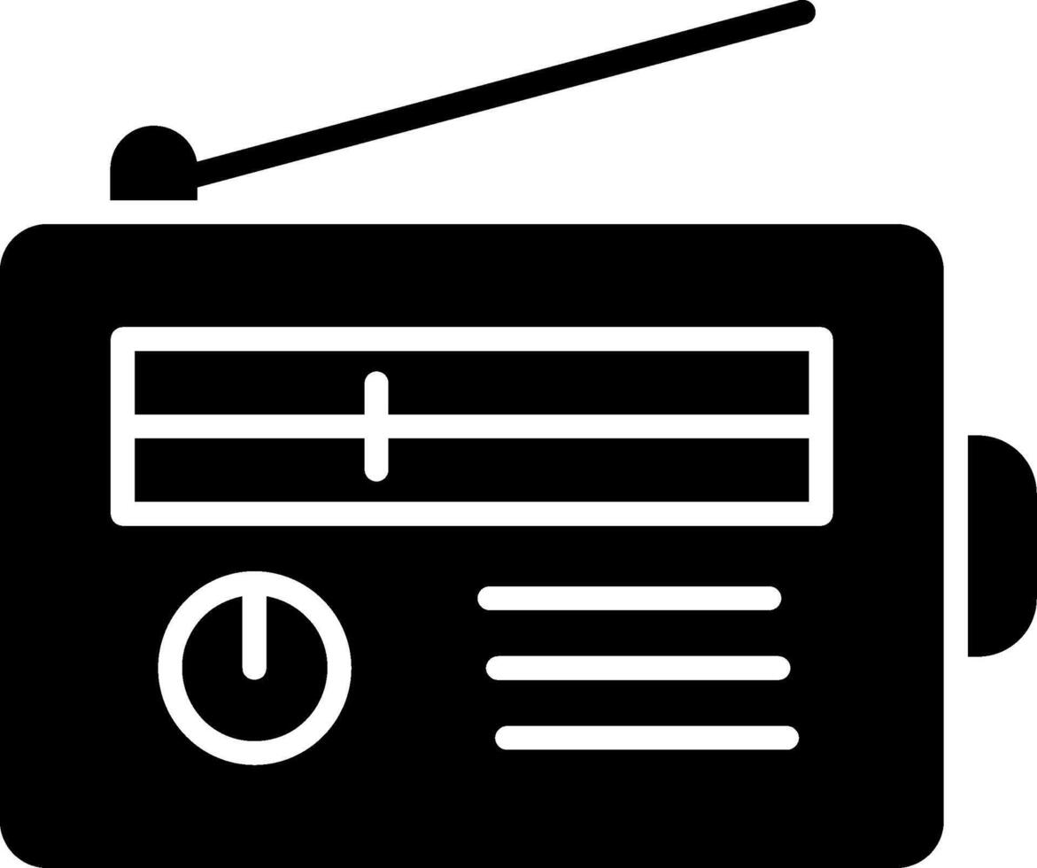 radio glyphe icône conception vecteur